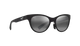Black sunglasses with a brand logo on a white background