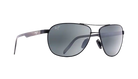 Maui Jim Castles Sunglasses with a metallic frame and reflective lenses on a white background