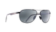 Maui Jim Castles Sunglasses with a metallic frame and reflective lenses on a white background