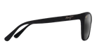 Black Maui Jim sunglasses with a reflective polarized lens on a white background
