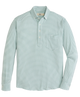 Green and white striped Onward Reserve Drift shirt on a white background