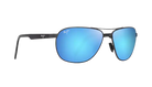 Maui Jim Aviator Castles Sunglasses with blue reflective lenses on a white background