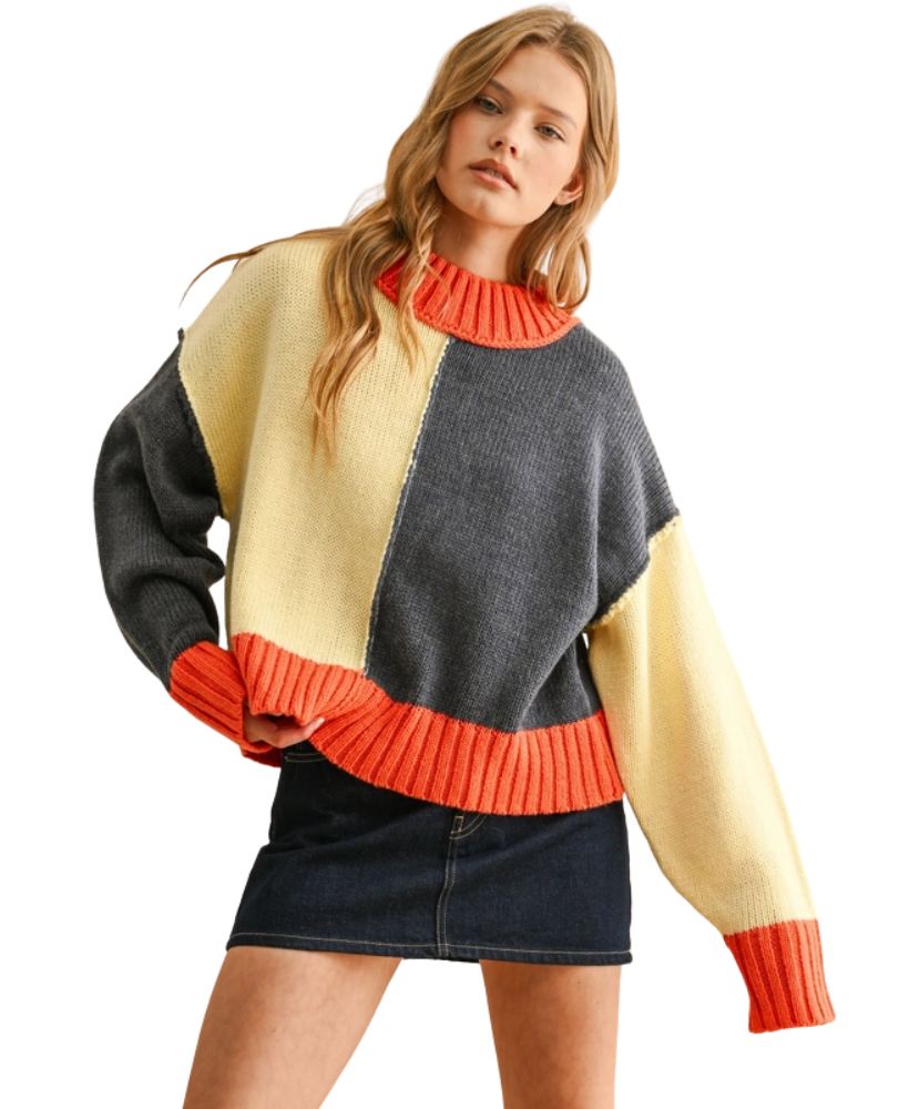 Collins Color Block Sweater Top