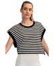 Striped Terry Open Back Top