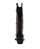 Black cowboy boot on a white background