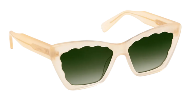 KREWE Cat-Eye Sunglasses in Beige with Mirrored Lenses BRIGITTE | Blonde | KREWE main image 3