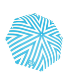 Blue and white striped pouch with 'Lulu Mac' branding on a white background
