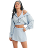 Meg Mineral Wash Oversized Crop Hoodie