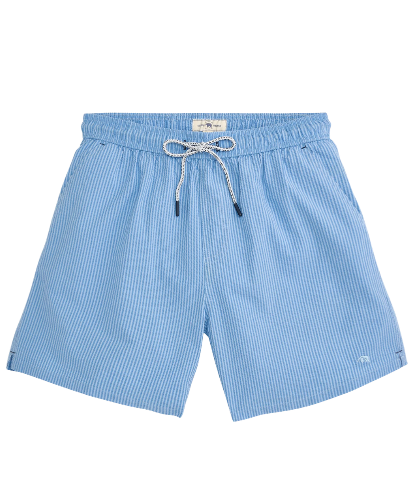 Onward Reserve - Coastal Seersucker Swim Trunk