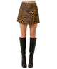 Mia Tiger Print Asymmetric  Mini Wrap Skort
