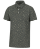 Brown and Green patterned polo shirt on a white background. The Hunt Polo