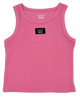 Pink tank top with Lulu Mac label on a white background