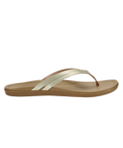 Beige OLUKAI sandal with a strap on a white background
