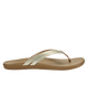 Beige OLUKAI sandal with a strap on a white background