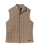 Quilted vest in beige color on a white background