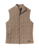 Quilted vest in beige color on a white background