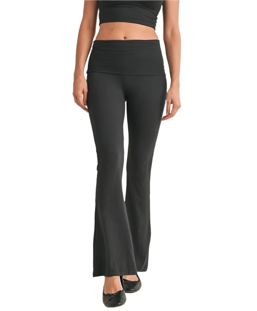 Scarlett Soft Knit Foldover Flare Pants