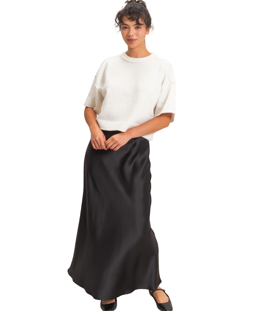 Midnight Muse Silk Skirt