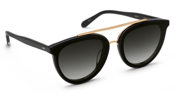 NWOB Krewe Clio Aviator Black Matte Champagne 24K Krewe - Clio Nylon – Shades Sunglasses main image 2