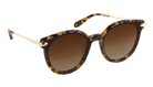Krewe Sunglasses with tortoiseshell frame and brown gradient lenses on a white background