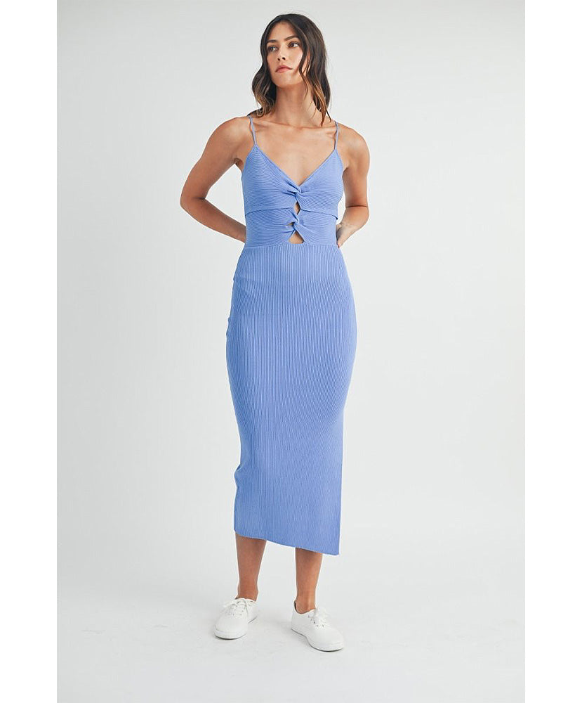 Kate Front Cutout Knit Midi Dress