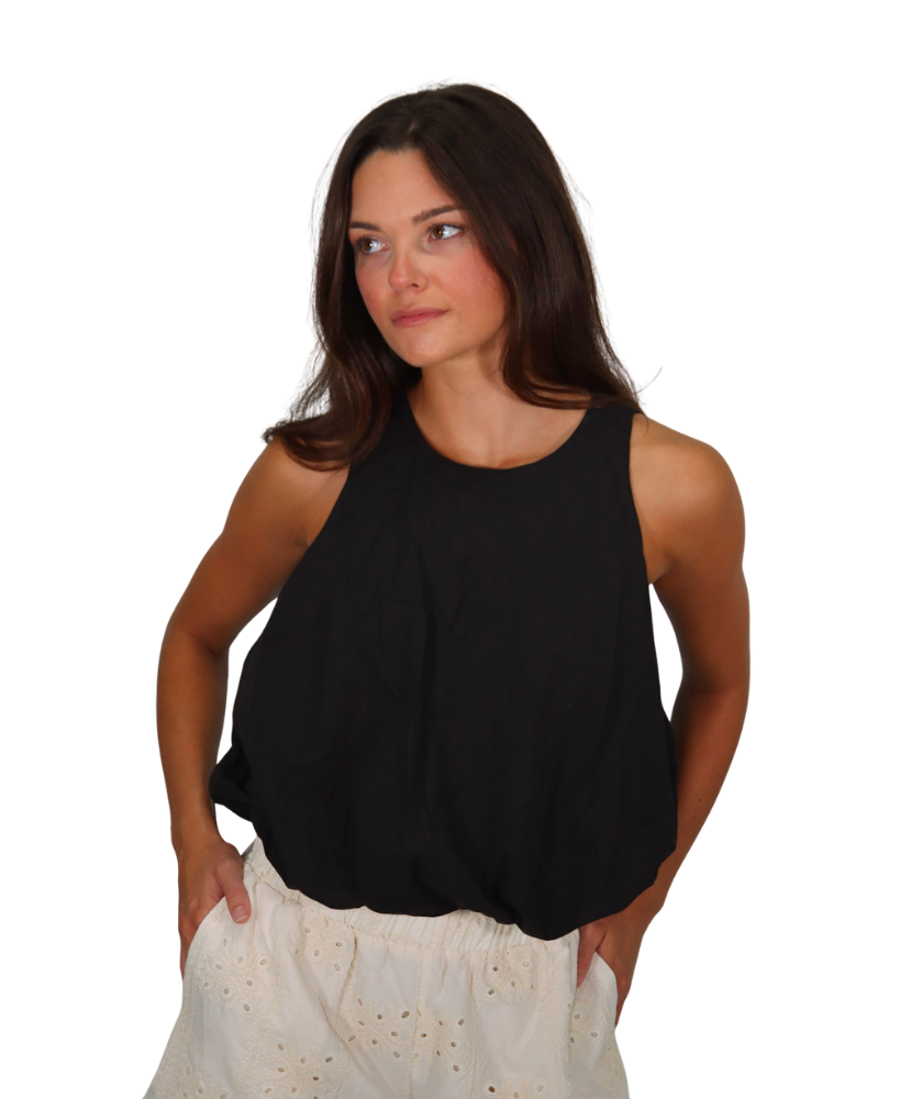 Brooke Bubble Hem Cut Out Back Top