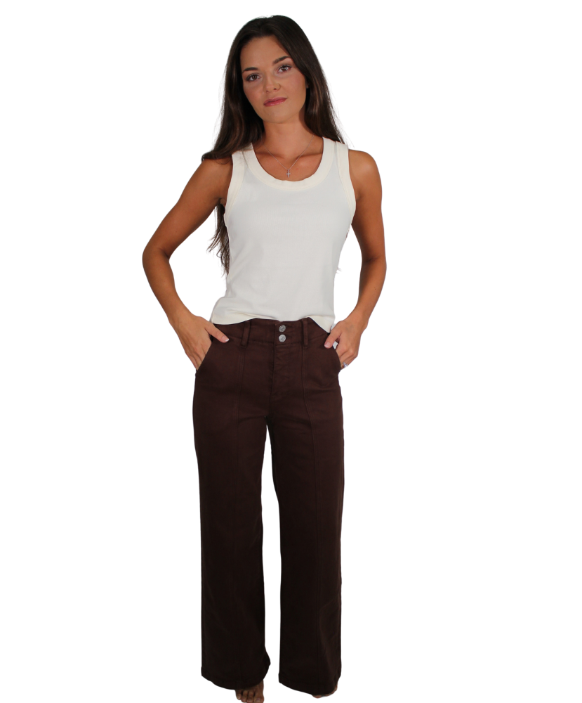 Sage High Rise Wide Leg Jeans