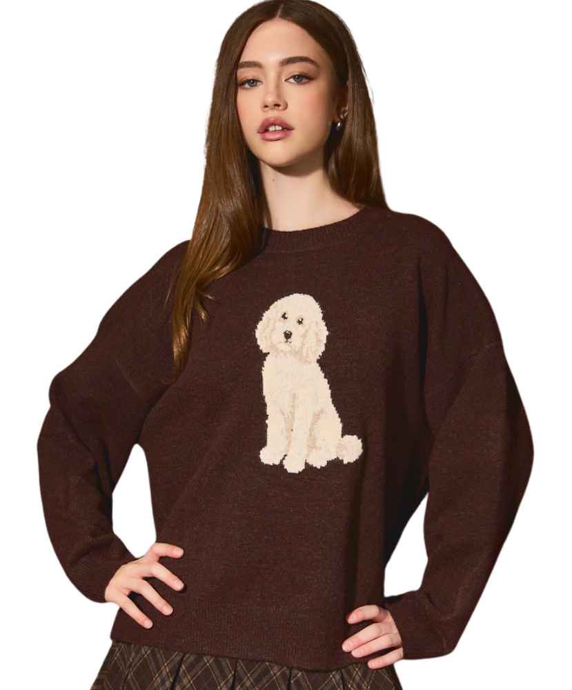 Cockapoo Dog Long Sleeve Sweater