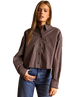Clarke Stripe Button Up Crop Shirt