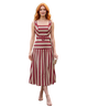 Allie Stripe Belted Midi Dress