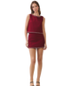 Stud Trim Detail Side Zipper Mini Skort