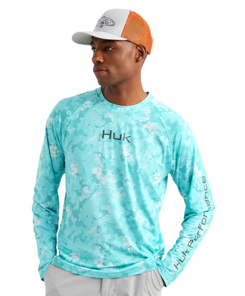 Huk - Men's Airweight Crew Kc Printed Crew