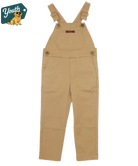 Beige youth overalls on a white background with 'Youth' logo in the corner.