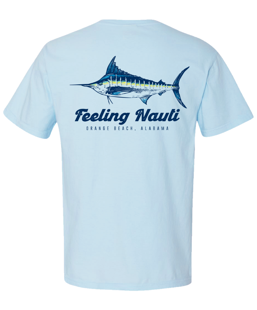 Feeling Nauti - Blue Marlin Pocket T-Shirt