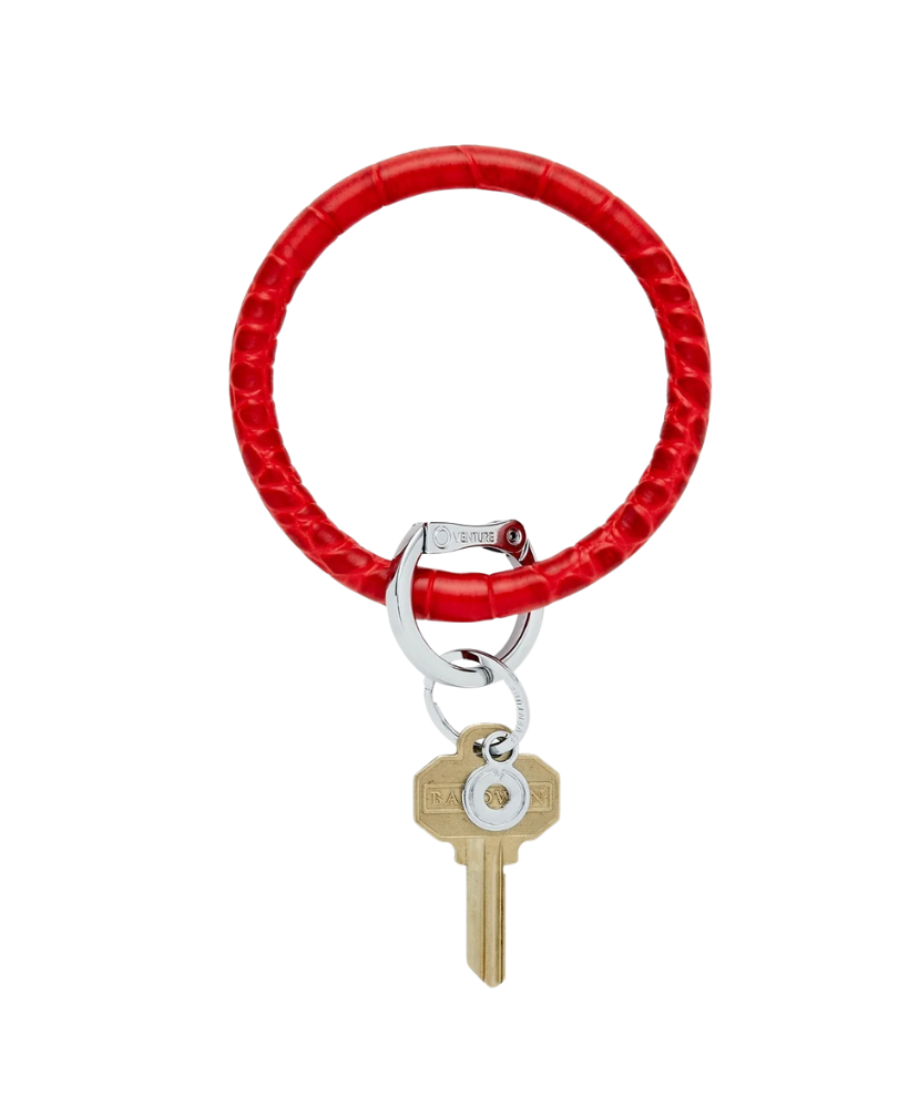 Leather Big O Key Ring