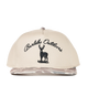 Beige cap with 'Burlebo Outdoors' logo and deer illustration on a white background