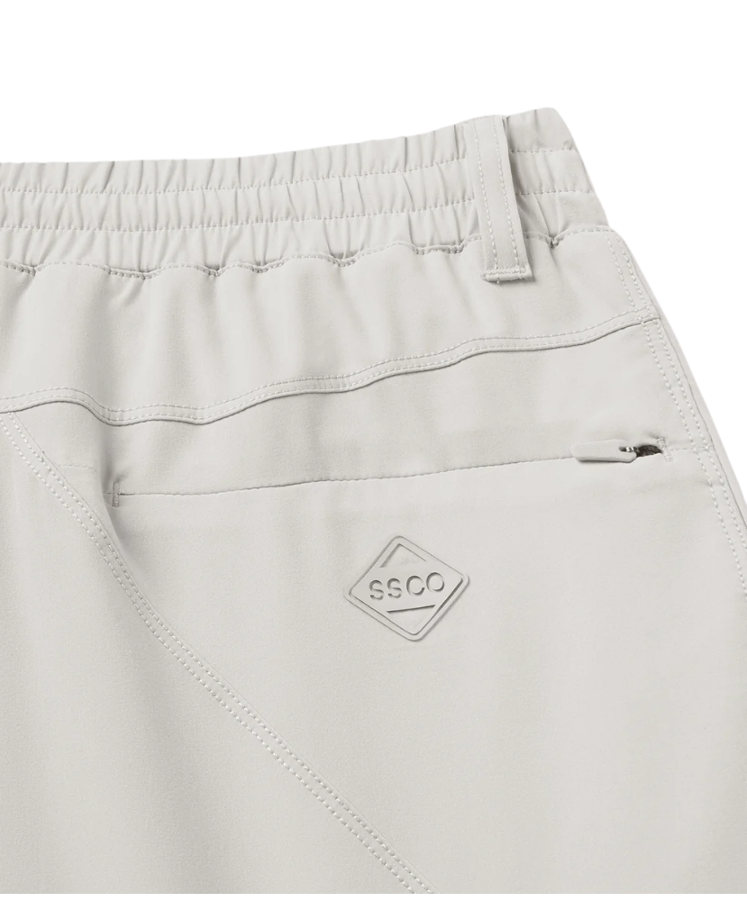 Light gray Southern Shirt Co shorts on a white background