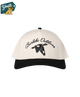 White and black YOUTH cap with 'Burlebo Outdoors' logo on a white background
