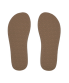 Brown shoe insoles on a white background
