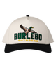 Cap with 'Burlebo Outdoors' logo and duck design on a white background