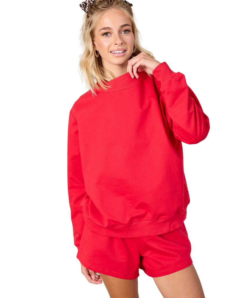 Molly Mock Neck Terry Sweatshirt
