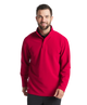 Man wearing a CRIMSON pullover with a white background