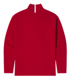 A crimson pullover on a white background