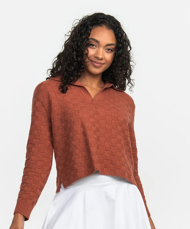 Southern Shirt Co - Textured Knit Polo Sweater
