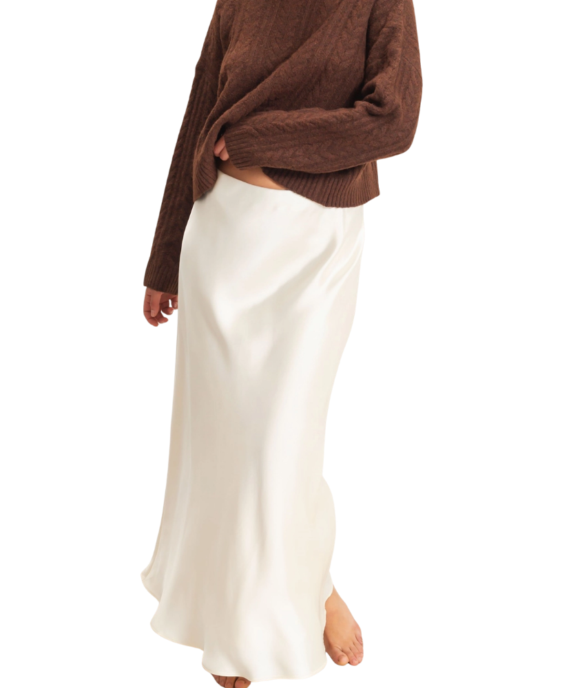 Midnight Muse Silk Skirt