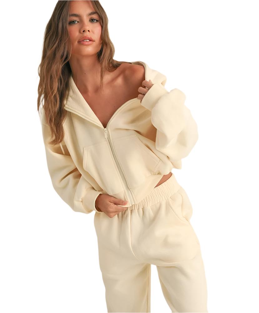 Cora Cozy Oversized Crop Zip Hoodie – Shades Sunglasses