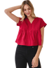 Pintuck Pleated Detail Poplin Top