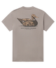 Gray t-shirt with camo duck decoy graphic and 'Southern Marsh' text on a white background
