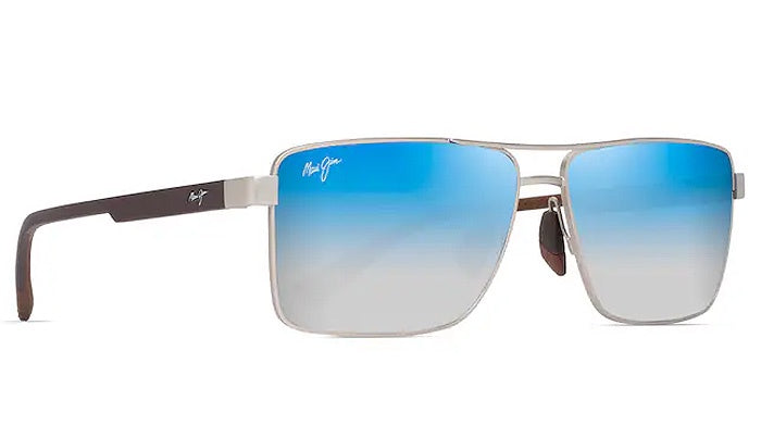 MAUI JIM SEACLIFF SILVER-BLUE POLARIZED AVIATOR SUNGLASSES 831-17 buy