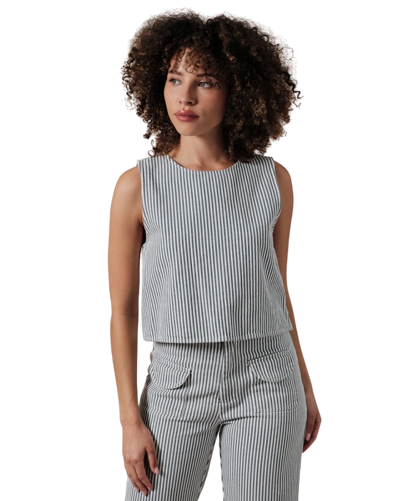 Dani Stripe Denim Tank